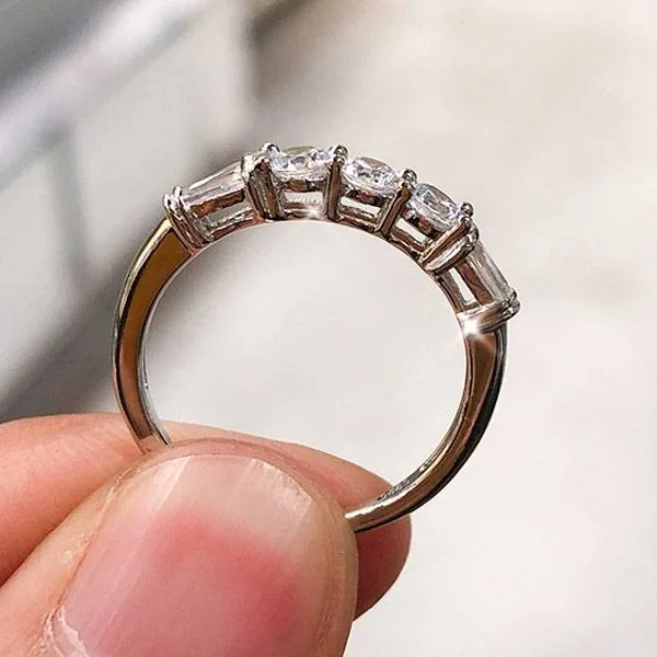 Handmade Round Lab Created Gemstone Band Ring 1.75 CTW