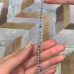 Handmade 10ct Lab-created Diamond Beautiful Emerald Cut Tennis Bracelet