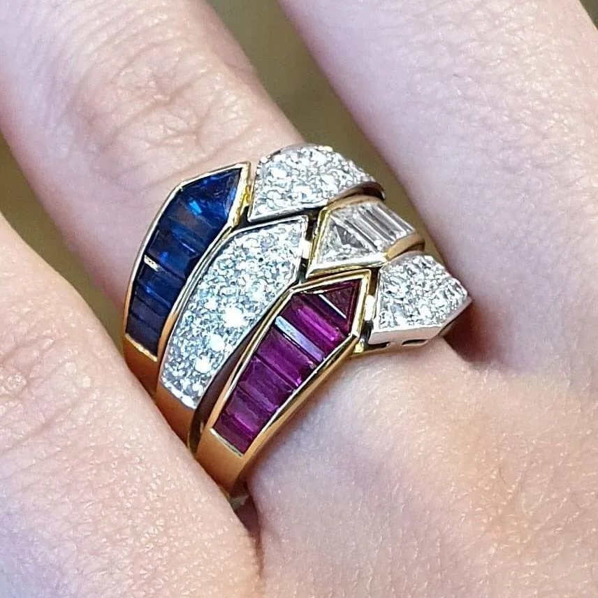Handmade Vintage Design Open Ring Wedding Anniversary Band