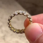 Handmade Oval Cut Eternity Band Wedding Anniversary Ring
