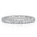 Handmade Eternity Created White Sapphire Wedding Band