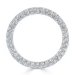 Handmade Eternity Created White Sapphire Wedding Band