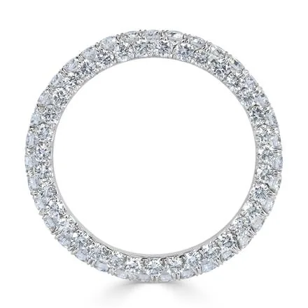 Handmade Eternity Created White Sapphire Wedding Band