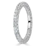 Handmade Eternity Created White Sapphire Wedding Band