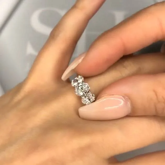 Handmade Oval Cut Anniversary Women's Wedding Band