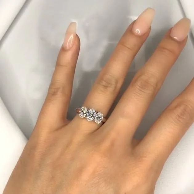 Handmade Oval Cut Anniversary Women's Wedding Band