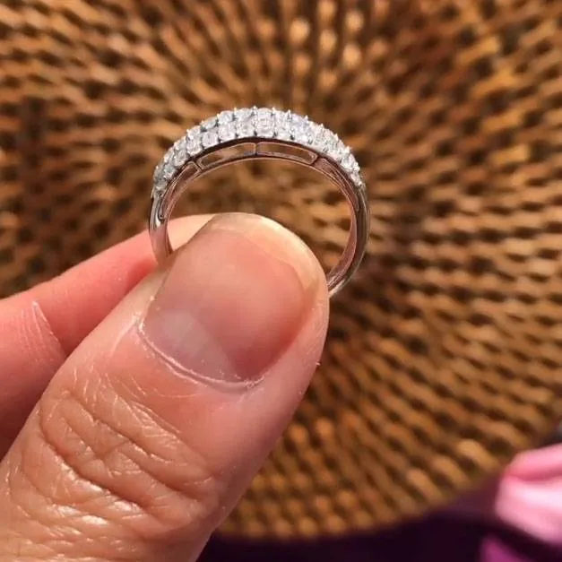 Handmade 7ct Baguette & Round Diamond Anniversary Band