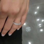 Handmade Stunning 10ct Four Rows Round Brilliant Diamond Eternity Band