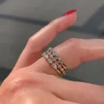 Handmade 3pcs Pear&Round Cut Wedding Eternity Band