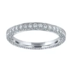 Handmade 2.85CT Two Row Wedding Band