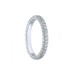 Handmade 3.5CT Three Rows Diamond Eternity Band
