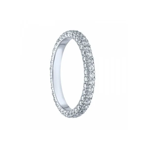 Handmade 3.5CT Three Rows Diamond Eternity Band
