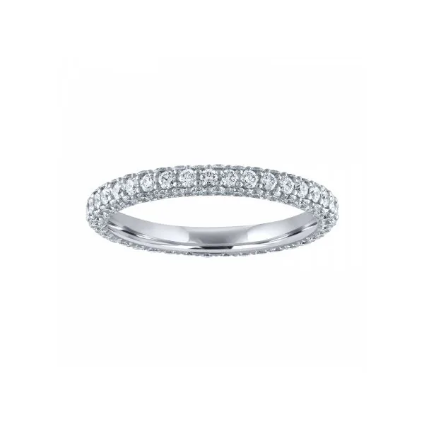 Handmade 3.5CT Three Rows Diamond Eternity Band