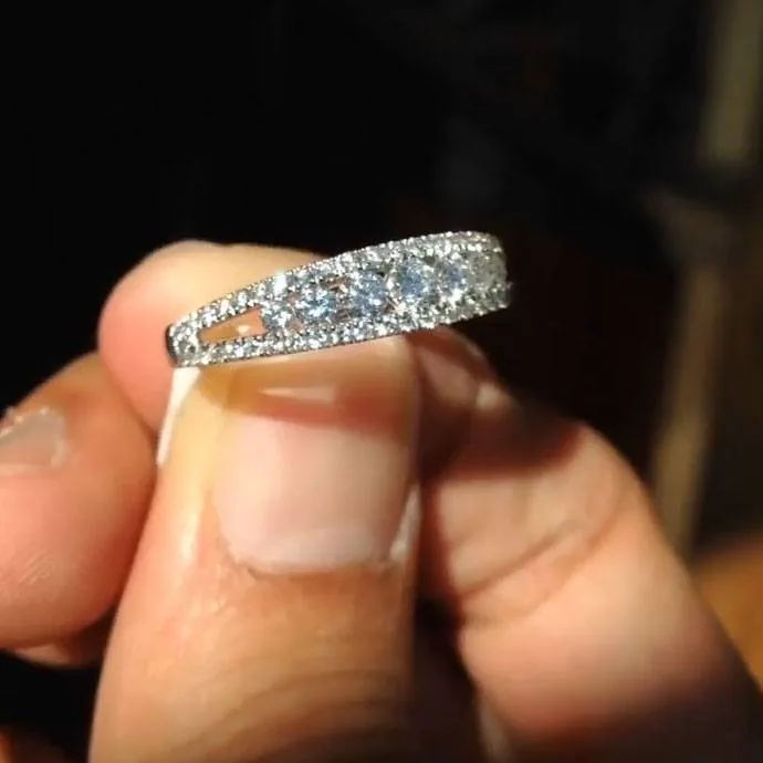 Handmade 2.85 CT Sterling Silver Wedding Anniversary Eternity Band