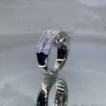 Handmade 1.75CT Round&Princess Cut Sterling Silver Wedding Band