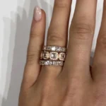 Handmade 3pcs Stacking Ring Set Wedding Band