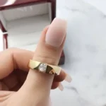 Handmade 1CT Sterling Silver Wedding Anniversary Band