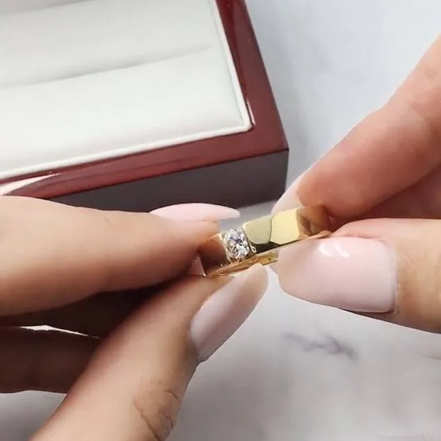 Handmade 1CT Sterling Silver Wedding Anniversary Band
