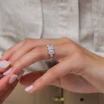 Handmade 1.65 CT Half Oval Cut Wedding Anniversary Band