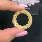 Handmade Fancy Yellow Cushion Cut Eternity Band