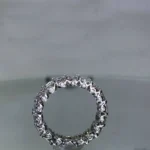 Handmade Asscher Cut Sterling Silver Anniversary Band