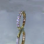 Handmade Yellow Gold Tone Wedding Anniversary Band