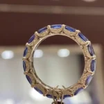 Handmade Blue Sapphire Wedding Eternity Band