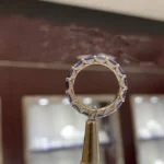 Handmade Blue Sapphire Wedding Eternity Band