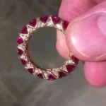 Handmade 3.5CT Ruby Eternity Ring Wedding Anniversary Band