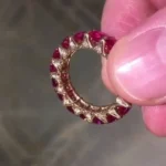 Handmade 3.5CT Ruby Eternity Ring Wedding Anniversary Band