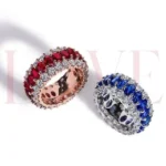 Handmade Oval Sapphire Eternity Band Ring