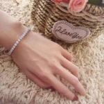 Handmade 4mm Round Brilliant Diamond Tennis Chain Bracelet