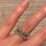 Handmade Round Cut Sterling Silver Wedding Band