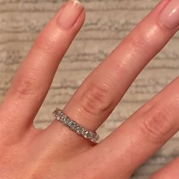 Handmade Round Cut Sterling Silver Wedding Band