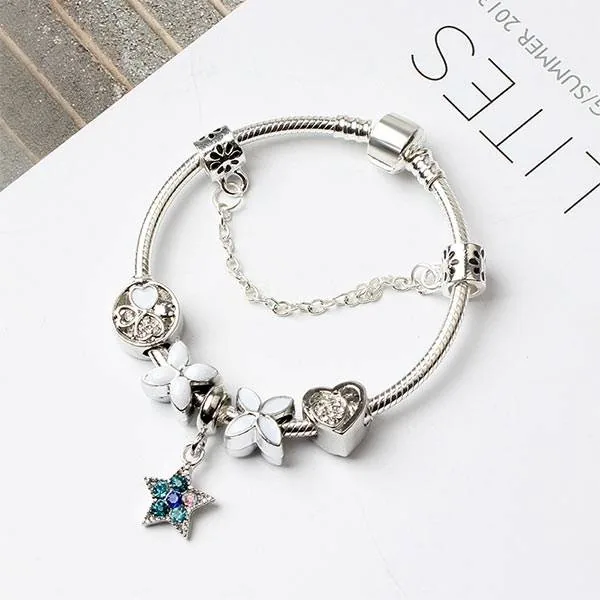 Star of Ocean Four-leaf Clover Alloy Fashion Bracelet