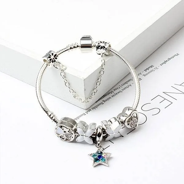 Star of Ocean Four-leaf Clover Alloy Fashion Bracelet