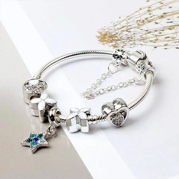 Star of Ocean Four-leaf Clover Alloy Fashion Bracelet