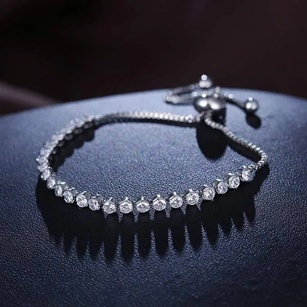 Fashion White Sapphire Adjustable Bracelet
