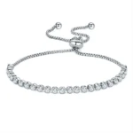 Fashion White Sapphire Adjustable Bracelet