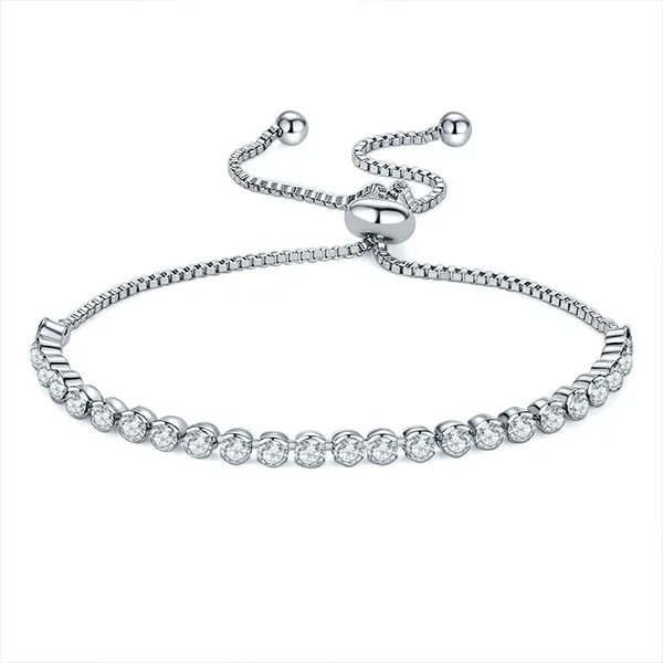 Fashion White Sapphire Adjustable Bracelet