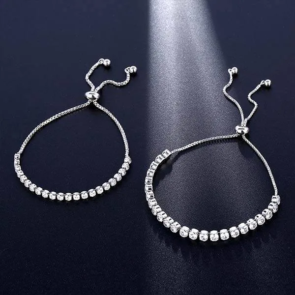 Fashion White Sapphire Adjustable Bracelet