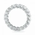 Handmade Round Cut Eternity Sterling Silver Band