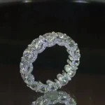 Handmade Round Cut Eternity Sterling Silver Band