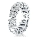 Handmade Multi Shaped Stones Eternity Band