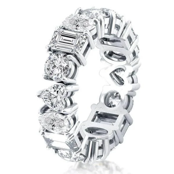 Handmade Multi Shaped Stones Eternity Band