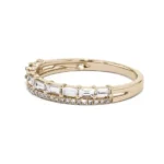 Handmade Split Baguette Wedding Women's Band