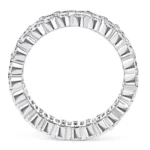 Handmade Baguette and Round Shape Eternity Wedding Band