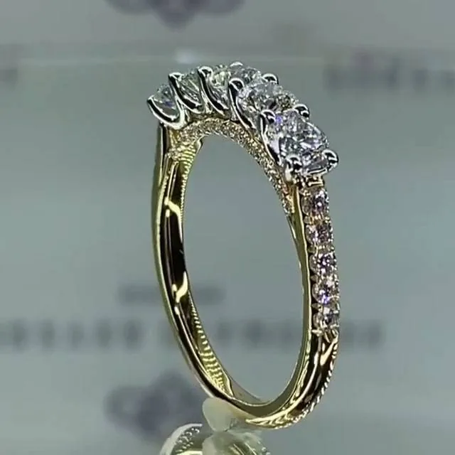 Handmade Round Cut Anniversary Women's Wedding Band