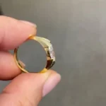 Handmade Yellow Gold 1.0 CT Marquise Cut Women's Ring Band