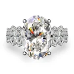 Handmade 5.0 Ct Oval Cut Sterling Silver Ring
